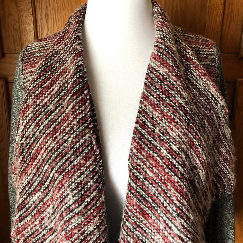 Lucky Brand Soft Cozy Striped Wool Blend Cardigan Size M
